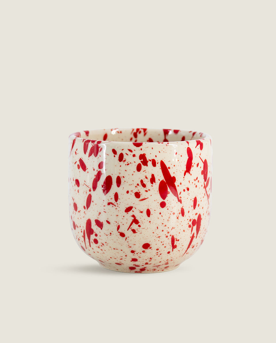 Tasse mouchetée rouge Ketti